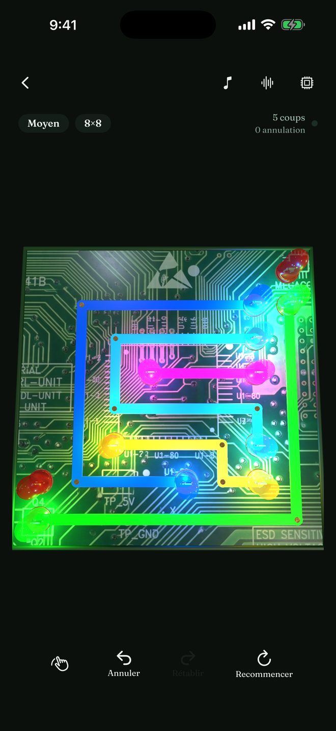 Quiet Circuits — Un puzzle calme de paires à relier