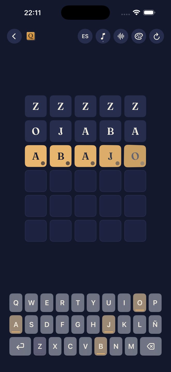 Quiet Letters — Un puzle de palabras diario y tranquilo